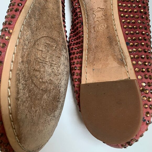 Tory Burch Gemstone Leather Ballet Flats - Picture 3 of 9